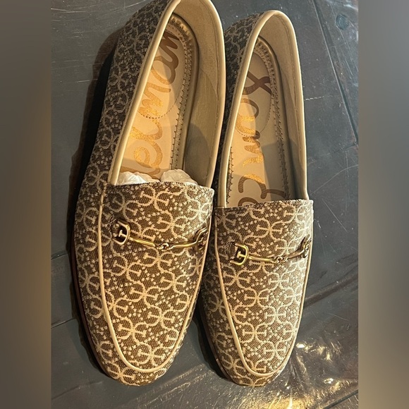 S57. NEW SAM EDELMAN LORAINE BIT LOAFER BEIGE JACQUARD 5M/EU35 - Picture 3 of 11